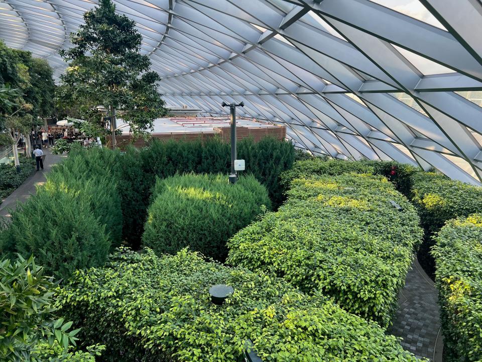 A view of the Jewel hedge maze from above.