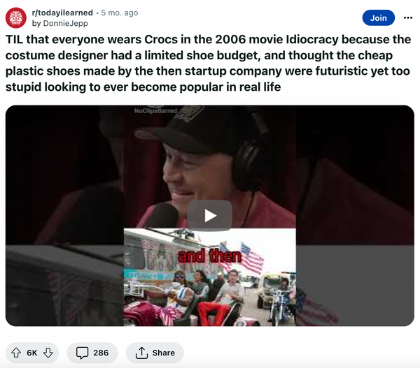 Fact Check: Everyone in 'Idiocracy' Wears Crocs Because They Were ...