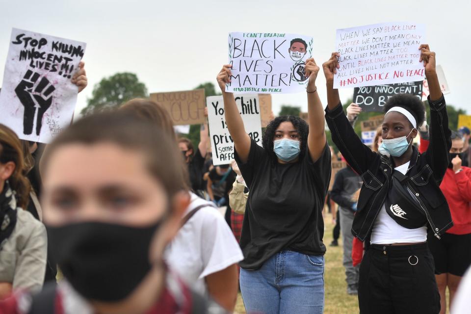 The protest has drawn thousands to Hyde Park (PA)