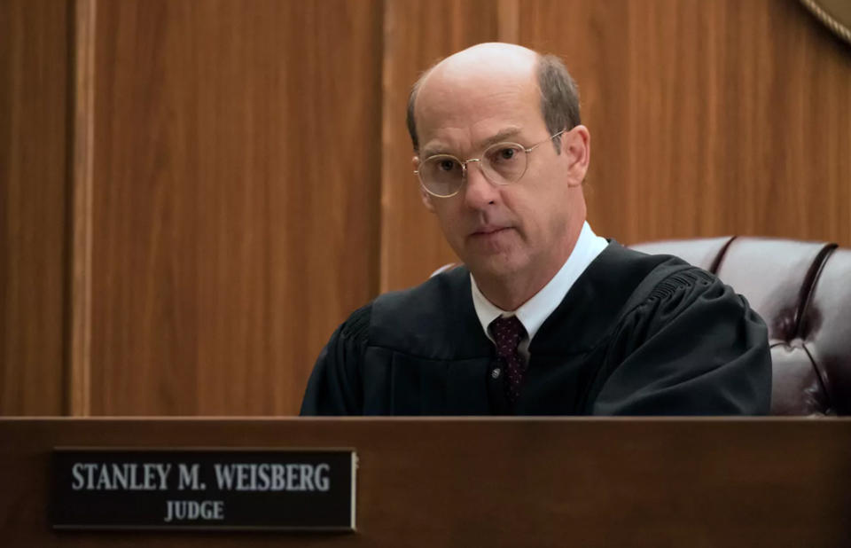 No hair? No problem. Anthony Edwards's natural bald scalp and hair made this look believable. (Photo: Justin Lubin/NBC)