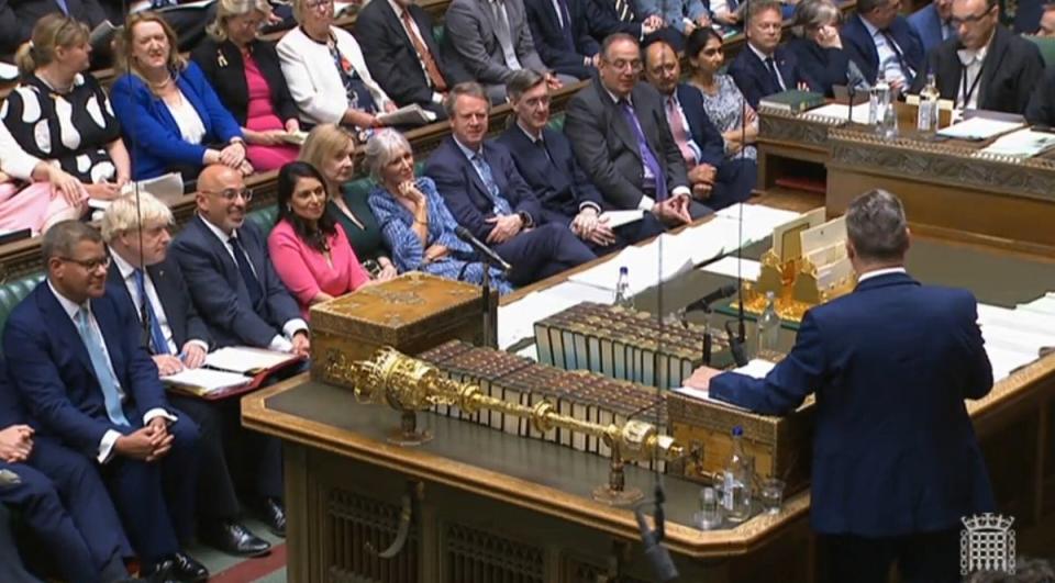 Labour leader Sir Keir Starmer speaks during Prime Minister’s Questions (House of Commons/PA) (PA Wire)