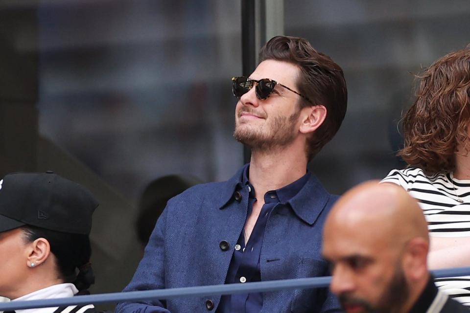 Andrew Garfield at the US Open on September 8 (Getty Images)