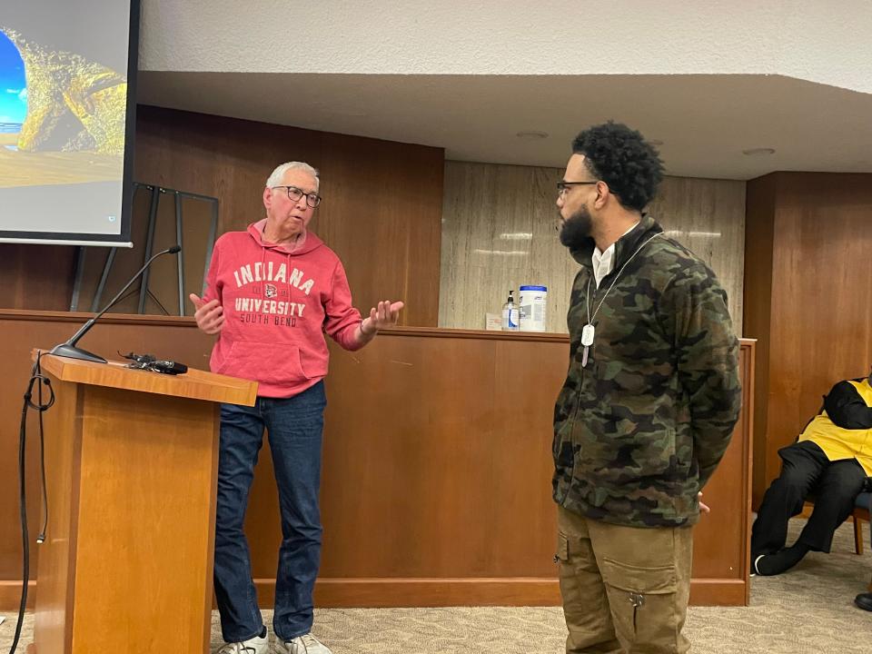 Longtime Democrat Mike Kruk, left, filed an objection to the candidacy of Bruce Mitchell, right, because he failed to meet either of two requirements mandated by a new law.