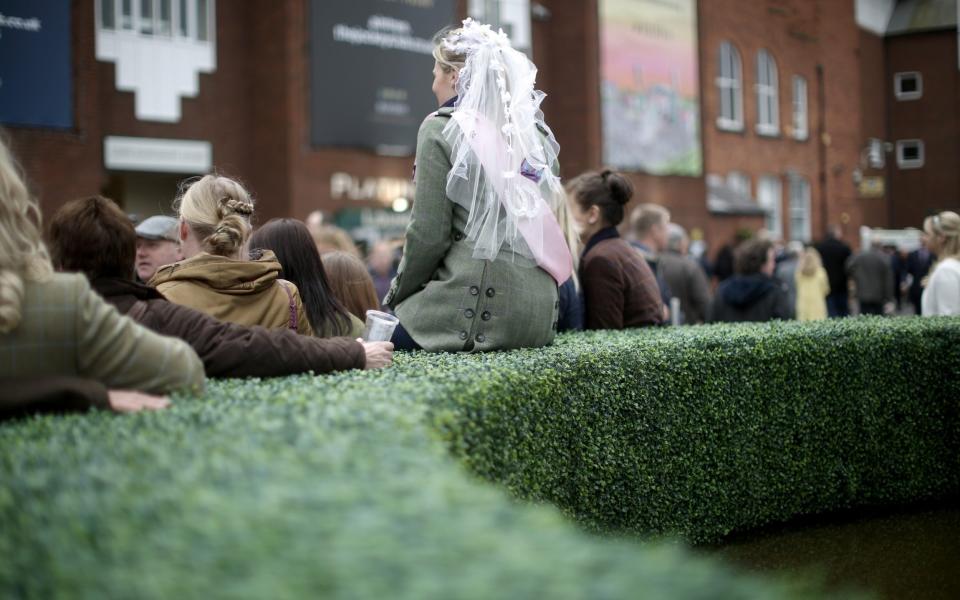 A sure bet: a bride-to-be and her hens at the Aintree Grand National Festival meeting