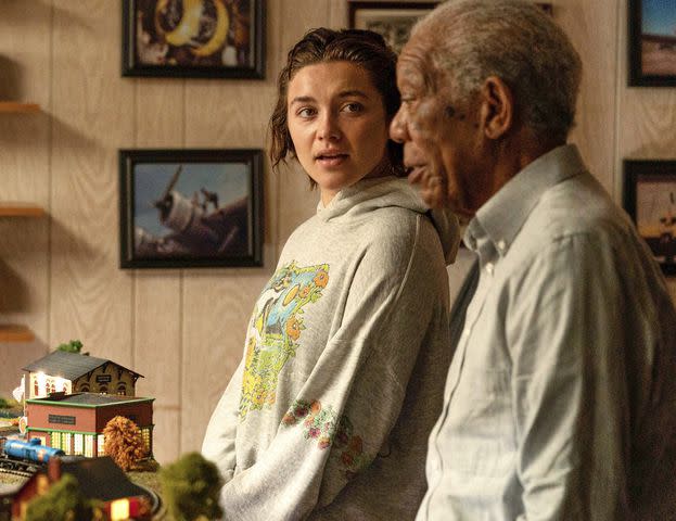 Everett Collection Morgan Freeman with Florence Pugh in 'A Good Person'