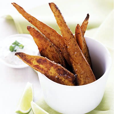 Chipotle-Glazed Sweet Potato Spears with Lime