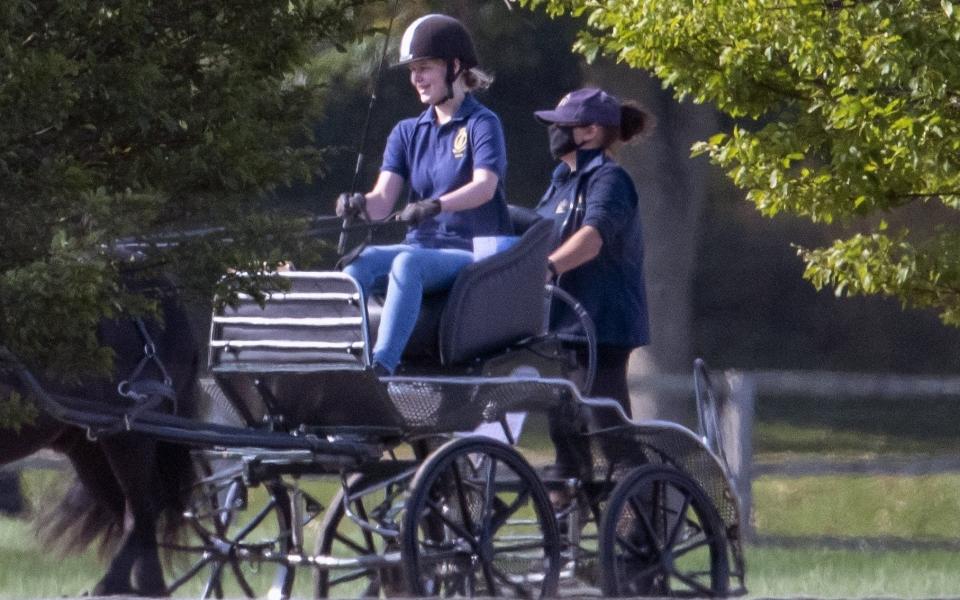 Lady Louise now takes part in competitive carriage driving, which Prince Philip taught her - RIGI