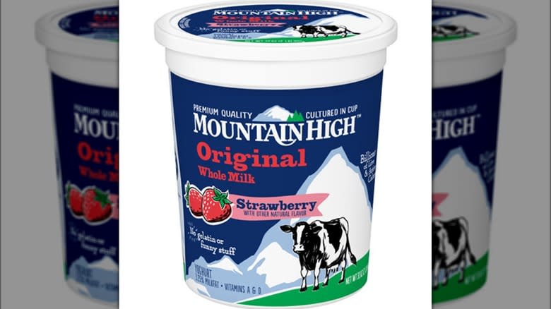 Mountain High Strawberry yogurt