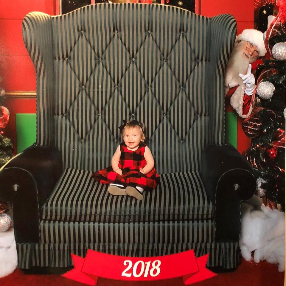 That’s one big chair for one little girl