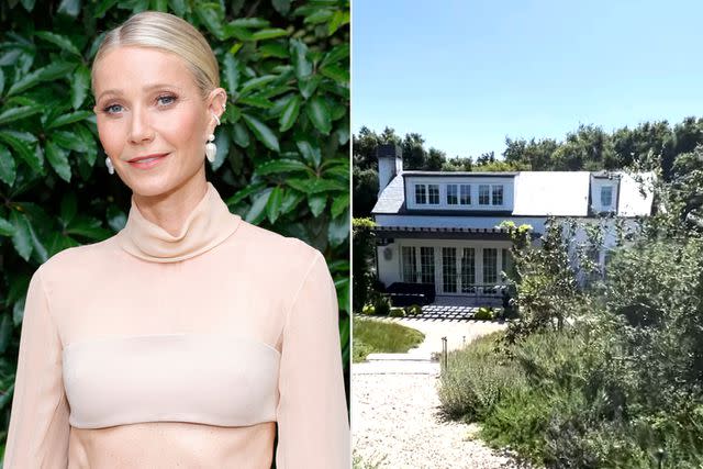 <p>Stefanie Keenan/Getty; Gweneth Paltrow/Instagram</p> Gwyneth Paltrow and her Montecito, Calif. guest house