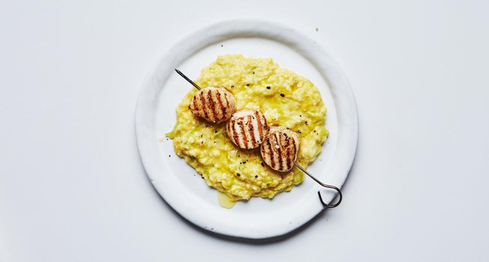 Grilled Scallops with Creamed Corn