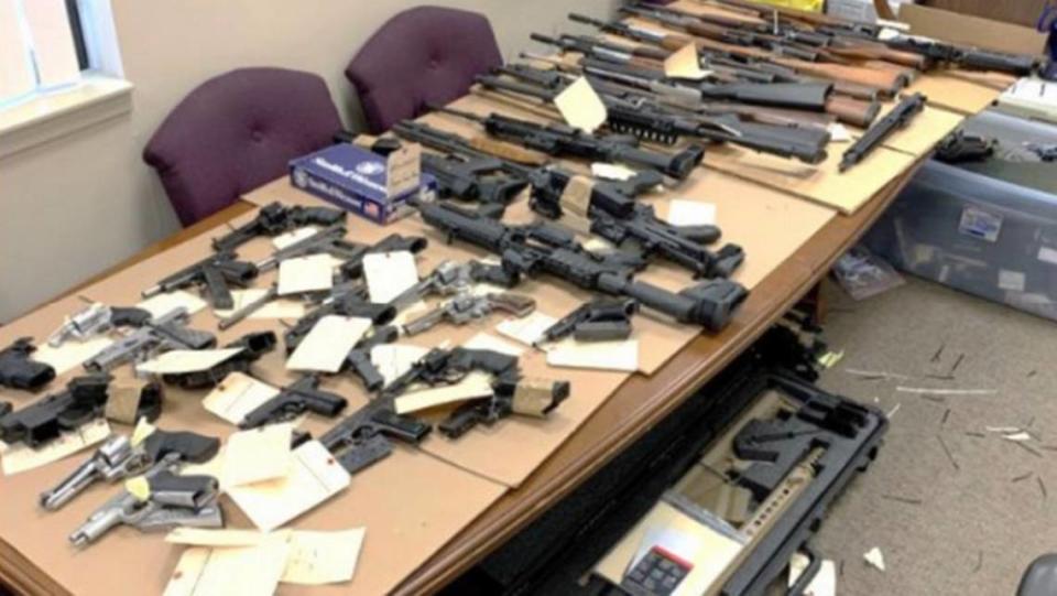 These are some of the weapons federal agents seized from Edward Kimpton Jr.