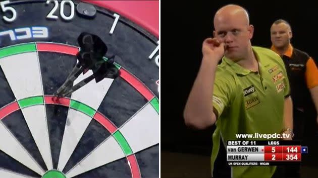 Ridiculous from Van Gerwen. Image: PDC