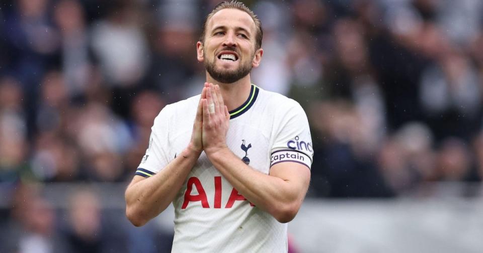 Tottenham striker Harry Kane looks disappointed Credit: Alamy