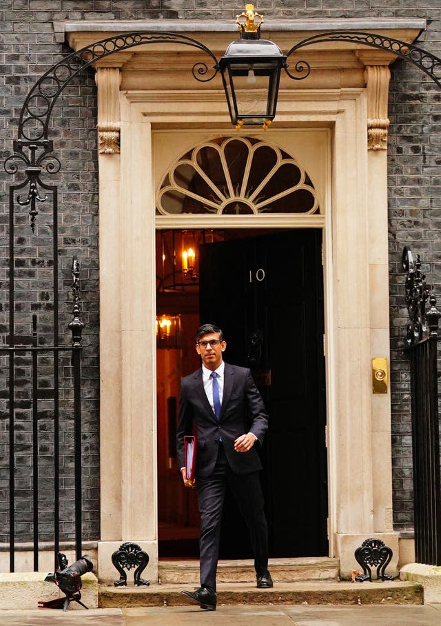 Prime Minister Rishi Sunak departs 10 Downing Street, London