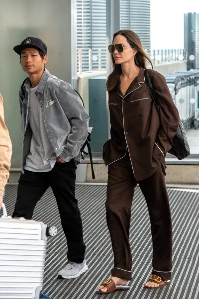 Angelina Jolie and Son Pax at Heathrow Airport: Photos