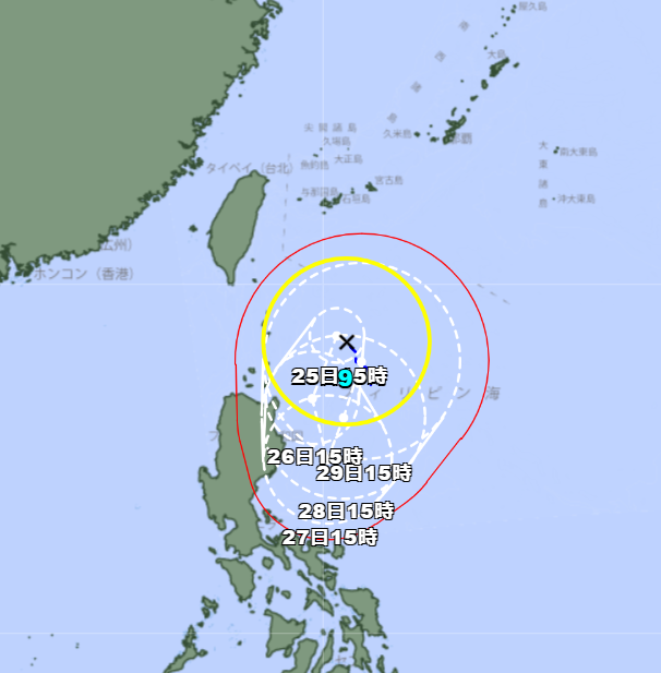 <cite>蘇拉颱風生成。（圖／日本氣象廳）</cite>