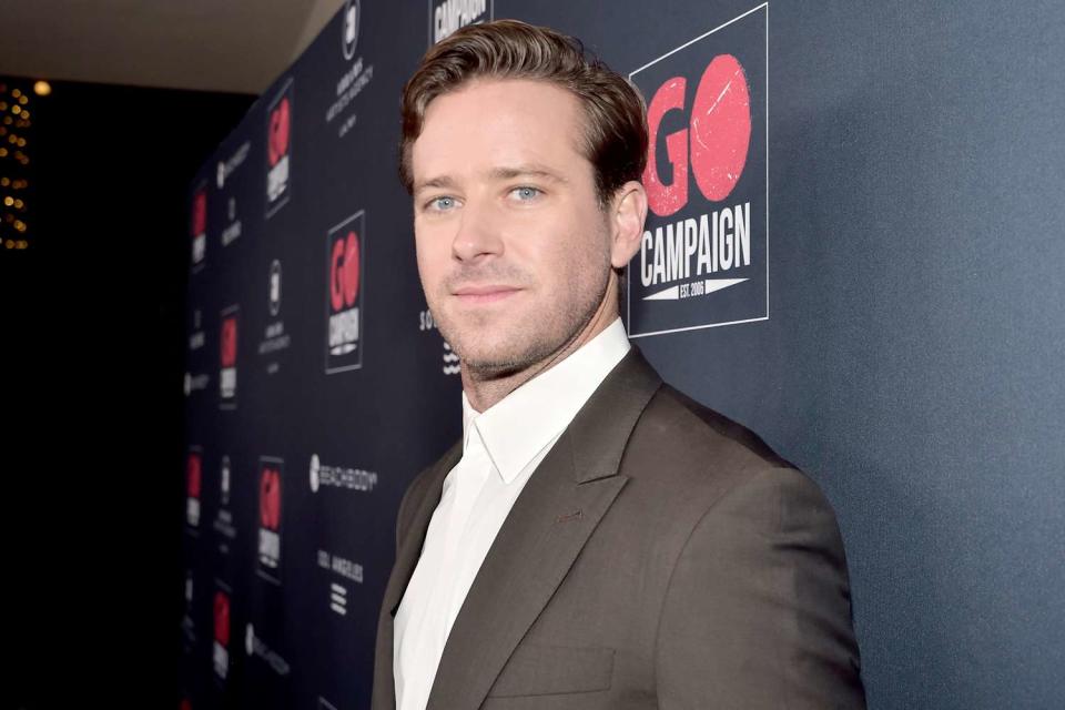 <p>by Stefanie Keenan/Getty Images for GO Campaign</p> Armie Hammer on Nov. 16, 2019