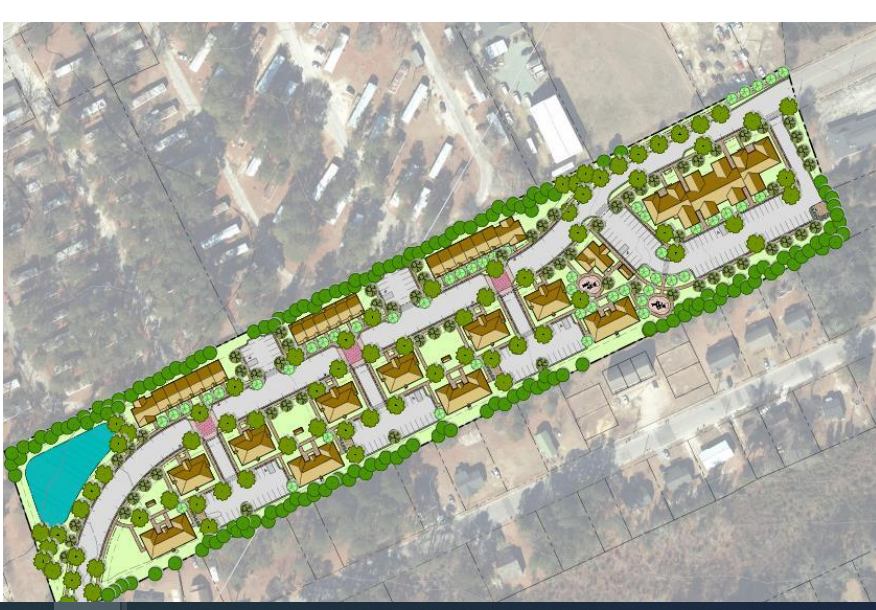 A design plan shows how Murchison Townhouse's property would change, if Fayetteville is approved for a Choice Neighborhoods grant that would demolish the existing complex.