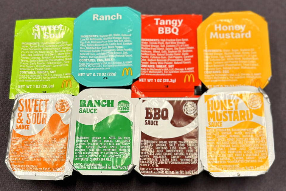 McDonald's and Burger King's sauces