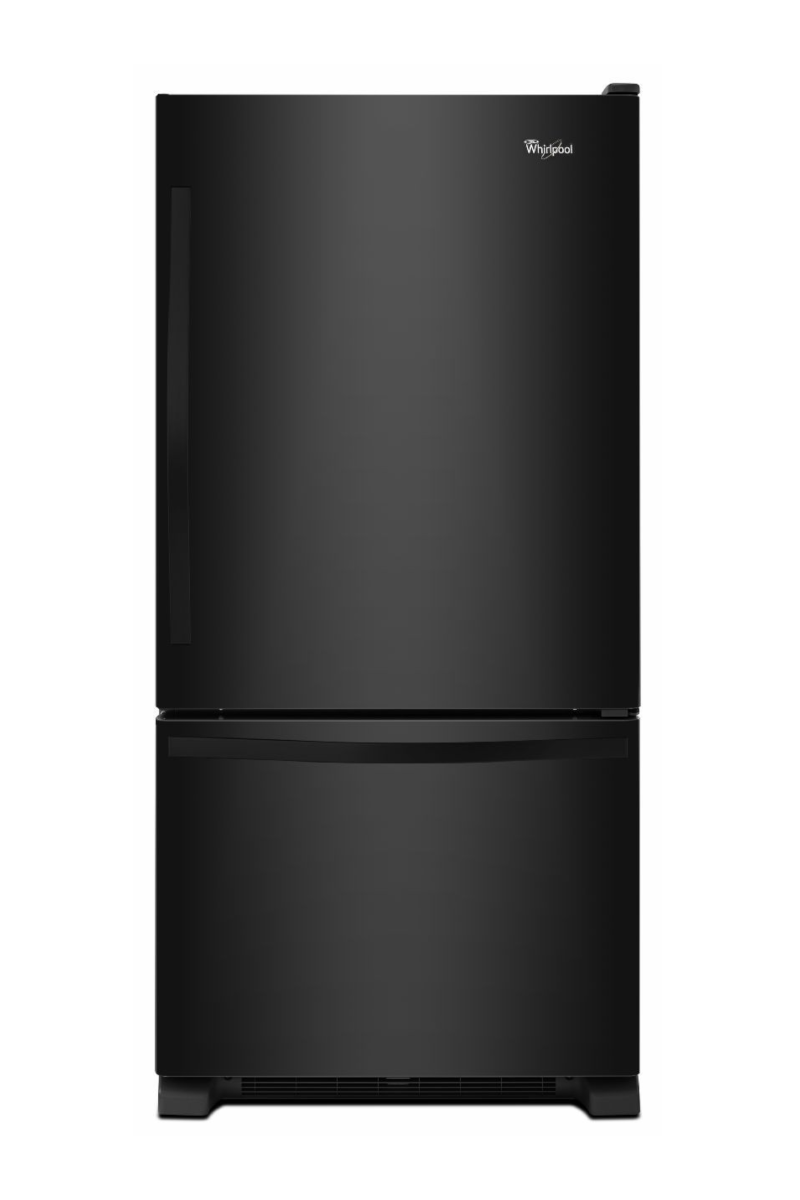 Black Full Size Bottom-Freezer Refrigerator