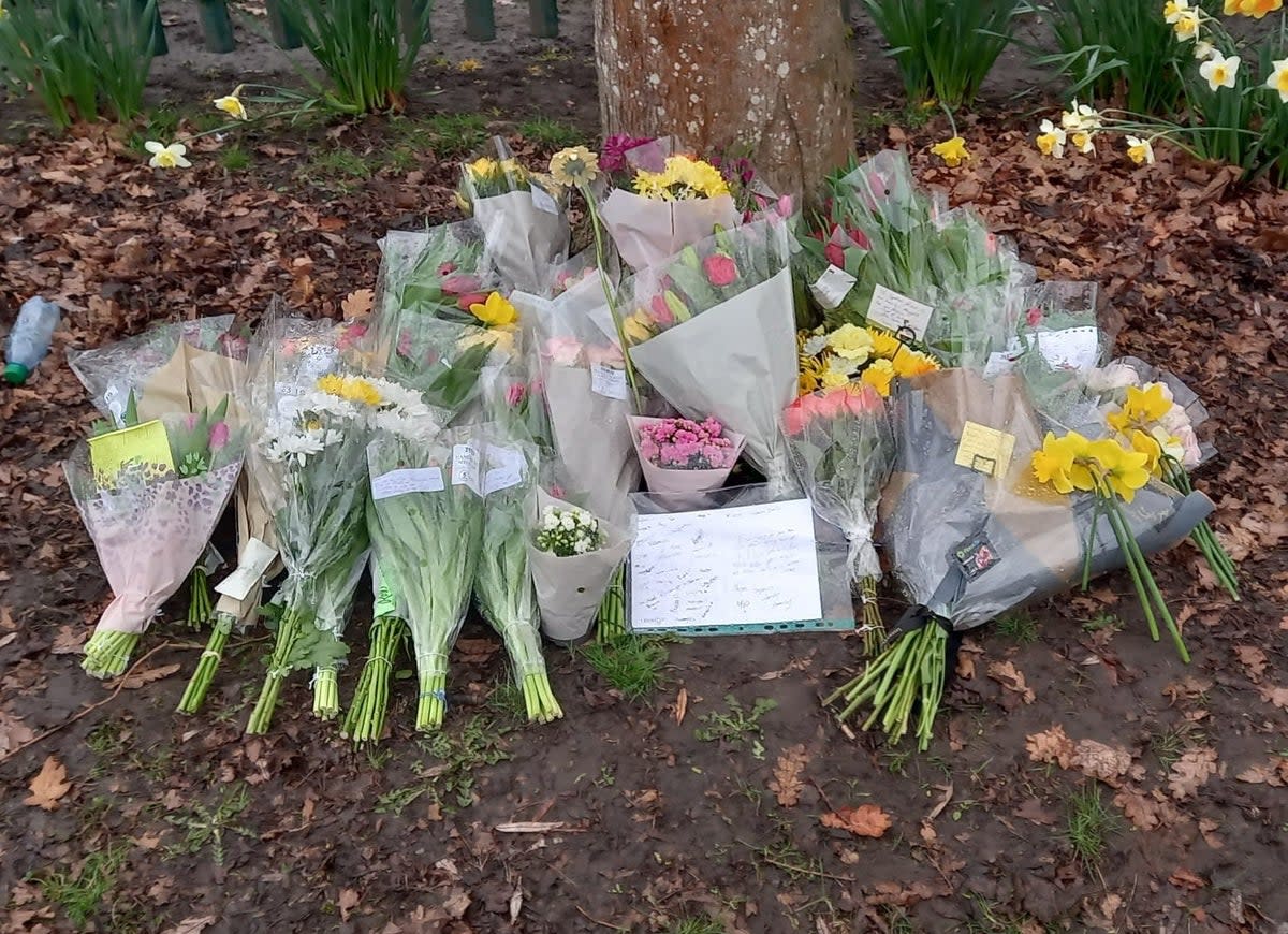 Flowers and tributes left outside Sophie’s school (Kloe Fletcher/Facebook)