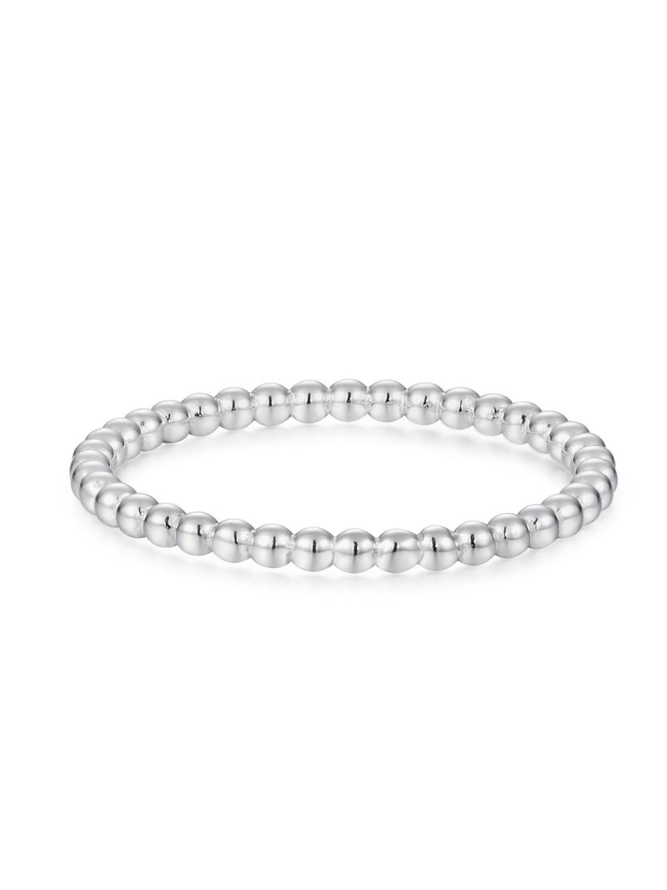 Get the <a href="https://shoppoirier.com/collections/rings/products/silver-beaded-band" target="_blank" rel="noopener noreferrer">Poirier silver beaded band, available in sizes 7-13, for $42</a>