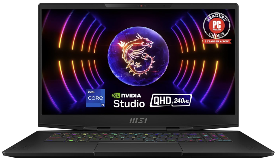 Laptop gaming Stealth 17 Studio MSI de 17,3 pulgadas