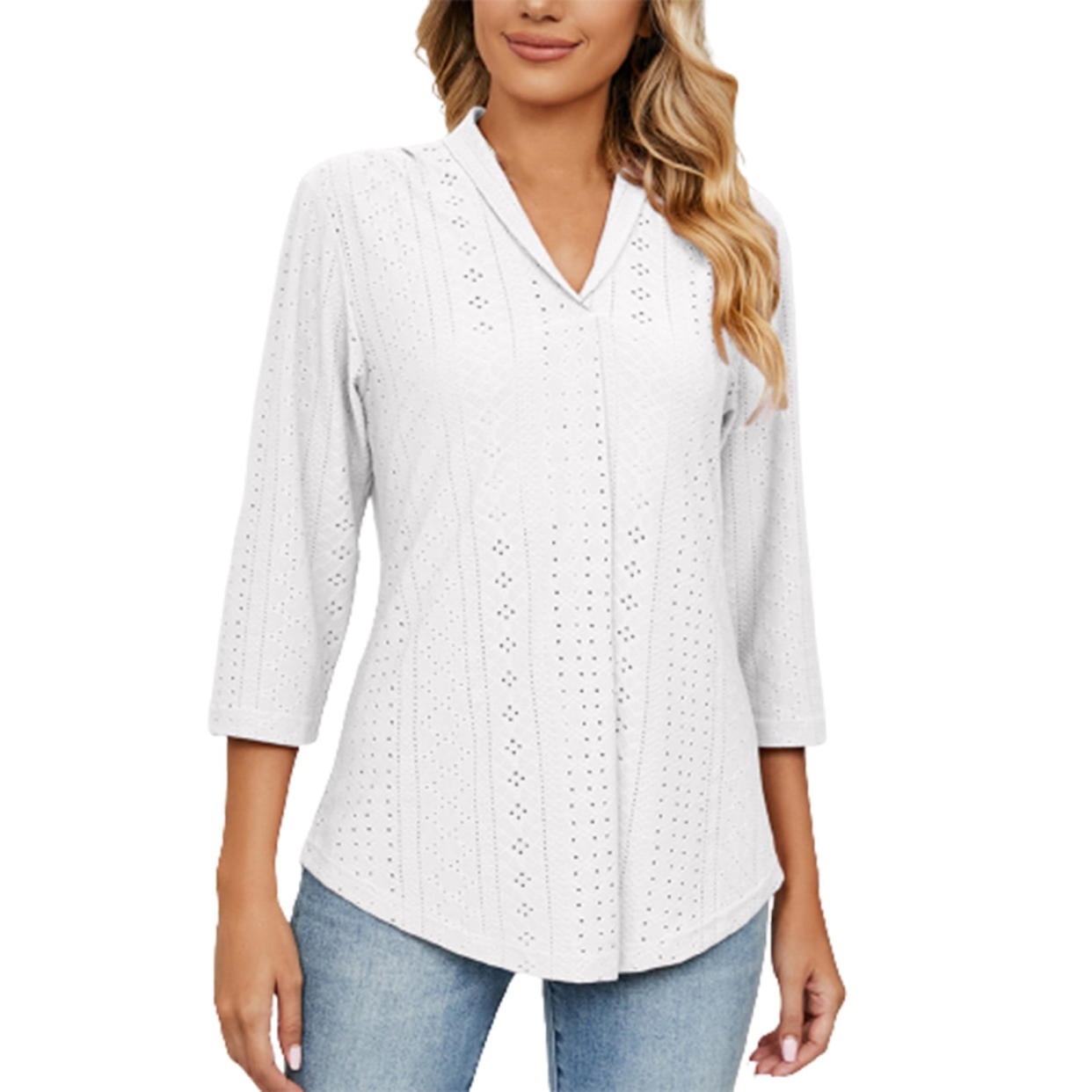 <p><a href="https://go.redirectingat.com?id=74968X1596630&url=https%3A%2F%2Fwww.walmart.com%2Fip%2FWomens-3-4-Sleeve-Tunic-Tops-Eyelet-V-Neck-Blouses-Loose-Fit-Solid-Color-Business-Casual-Work-Shirts-for-Women-Womens-Clothes%2F2042498821&sref=https%3A%2F%2Fwww.countryliving.com%2Fshopping%2Fg60318763%2Fwalmart-spring-2024-fashion%2F" rel="nofollow noopener" target="_blank" data-ylk="slk:Shop Now;elm:context_link;itc:0;sec:content-canvas" class="link rapid-noclick-resp">Shop Now</a></p><p>3/4 Sleeve Eyelet Blouse</p><p>walmart.com</p><p>$8.99</p>