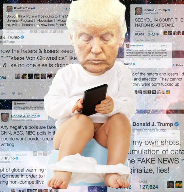 Tiny Trump Meme – Der US-Präsident als Baby