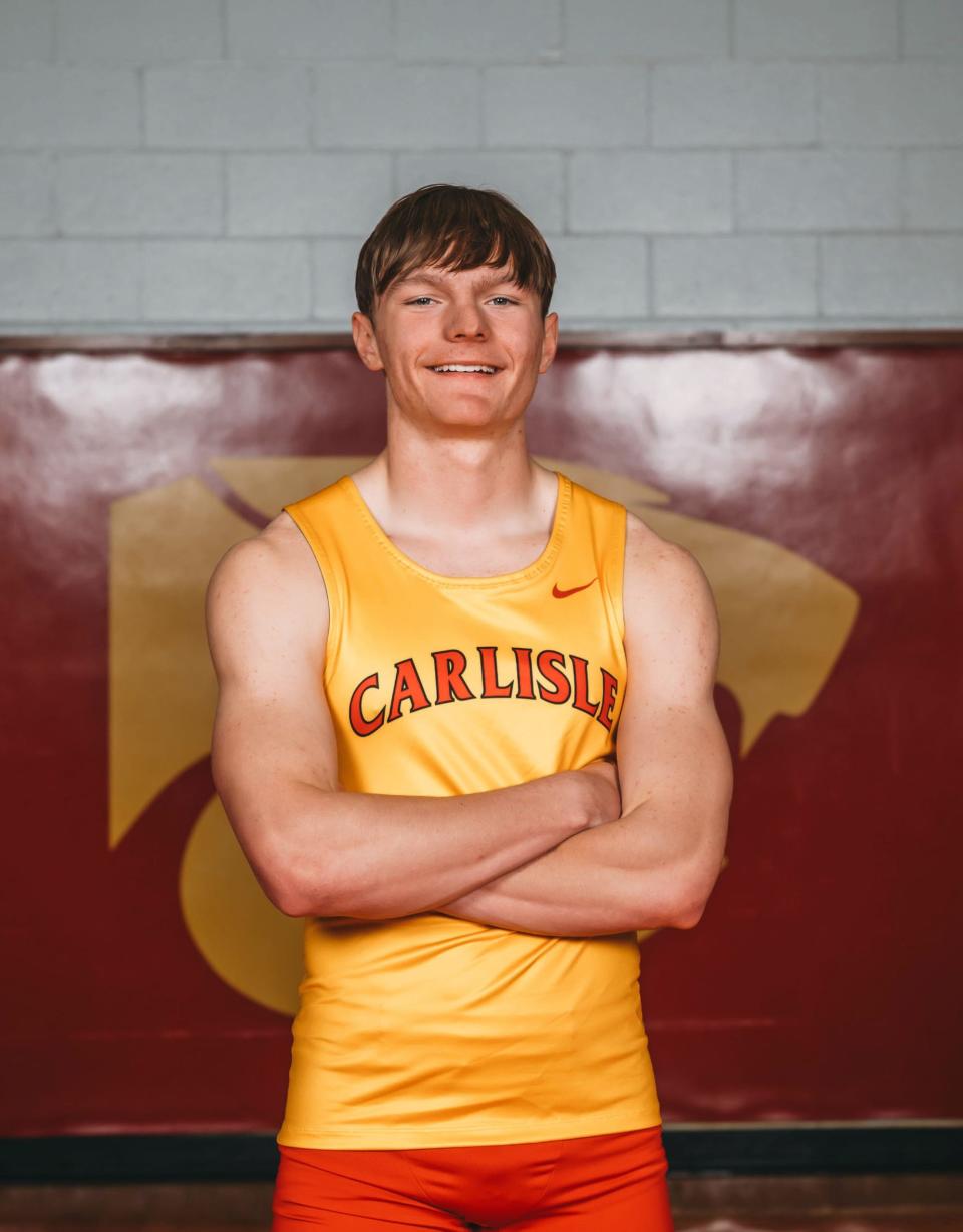 Carlisle boys track and field athlete Braedin Zondervan was voted the Des Moines Register's Iowa Ortho male Athlete of the Week for the week of April 8-14.