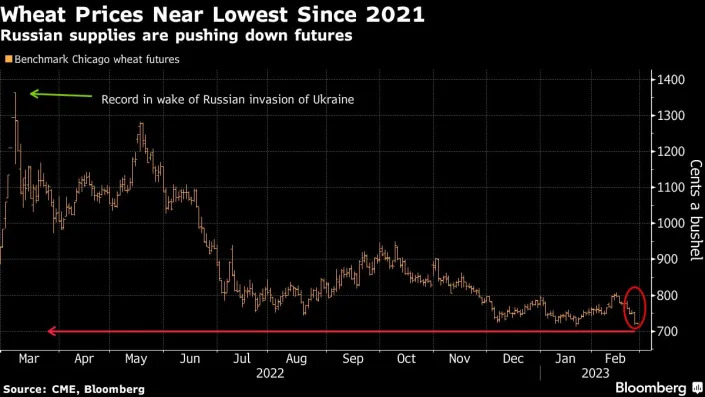 Wheat Futures Drop to 17-Month Low Amid Ample Supplies 2799b8fc3277f007679fb46d2b2190d7