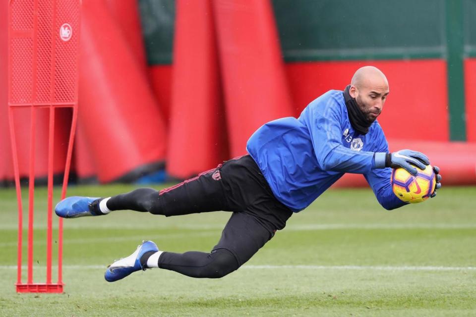 Lee Grant was also on show at Carrington (Man Utd via Getty Images)