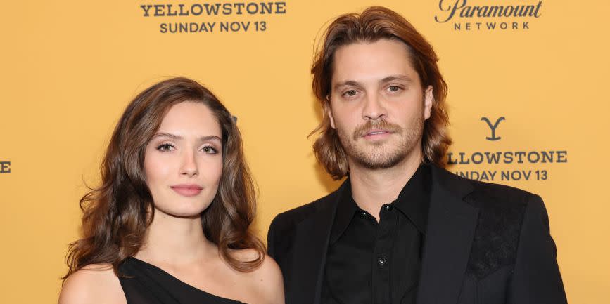 new york, new york november 03 bianca rodrigues and luke grimes attend paramounts yellowstone season 5 new york premiere at walter reade theater on november 03, 2022 in new york city photo by dia dipasupilgetty images