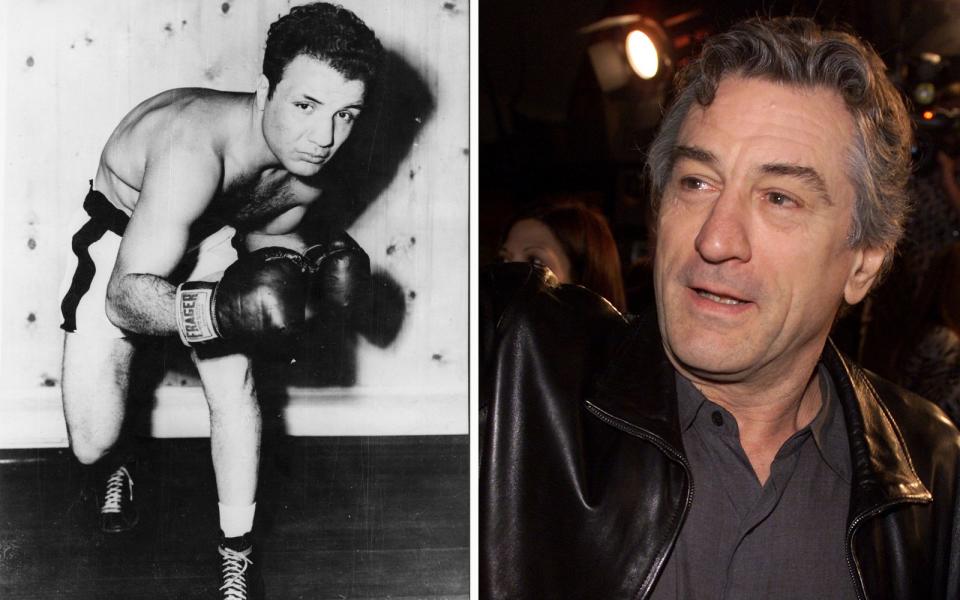 <p>Ein Jahr lang trainierte Robert De Niro (rechts) mit dem 'echten' Jake La Motta (links) im Gramercy Gym und absolvierte zum Abschluss seiner "Ausbildung" drei Kämpfe gegen Profi-Boxer, bevor er den Mittelgewichts-Meister der Jahre 1949 bis 1951 in Martin Scorseses "Wie ein wilder Stier" (1979) spielte. (Bild: Keystone/Kevin Winter/Getty Images.)</p> 