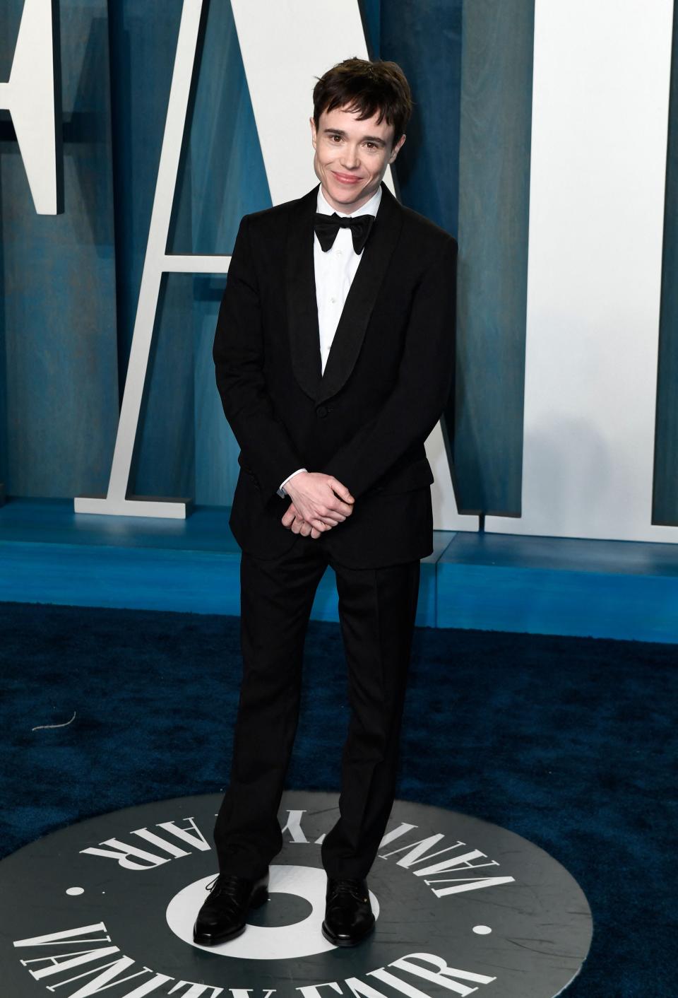 Canadian actor Elliot Page attends the 2022 Vanity Fair Oscar Party following the 94th Oscars at the The Wallis Annenberg Center for the Performing Arts in Beverly Hills, California on March 27, 2022. (Photo by Patrick T. FALLON / AFP) (Photo by PATRICK T. FALLON/AFP via Getty Images) ORG XMIT: 0 ORIG FILE ID: AFP_32748F2.jpg