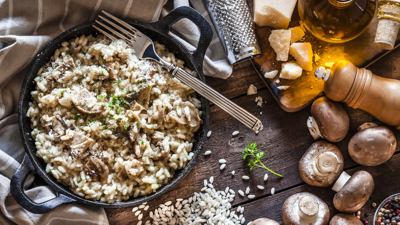 mushroom risotto