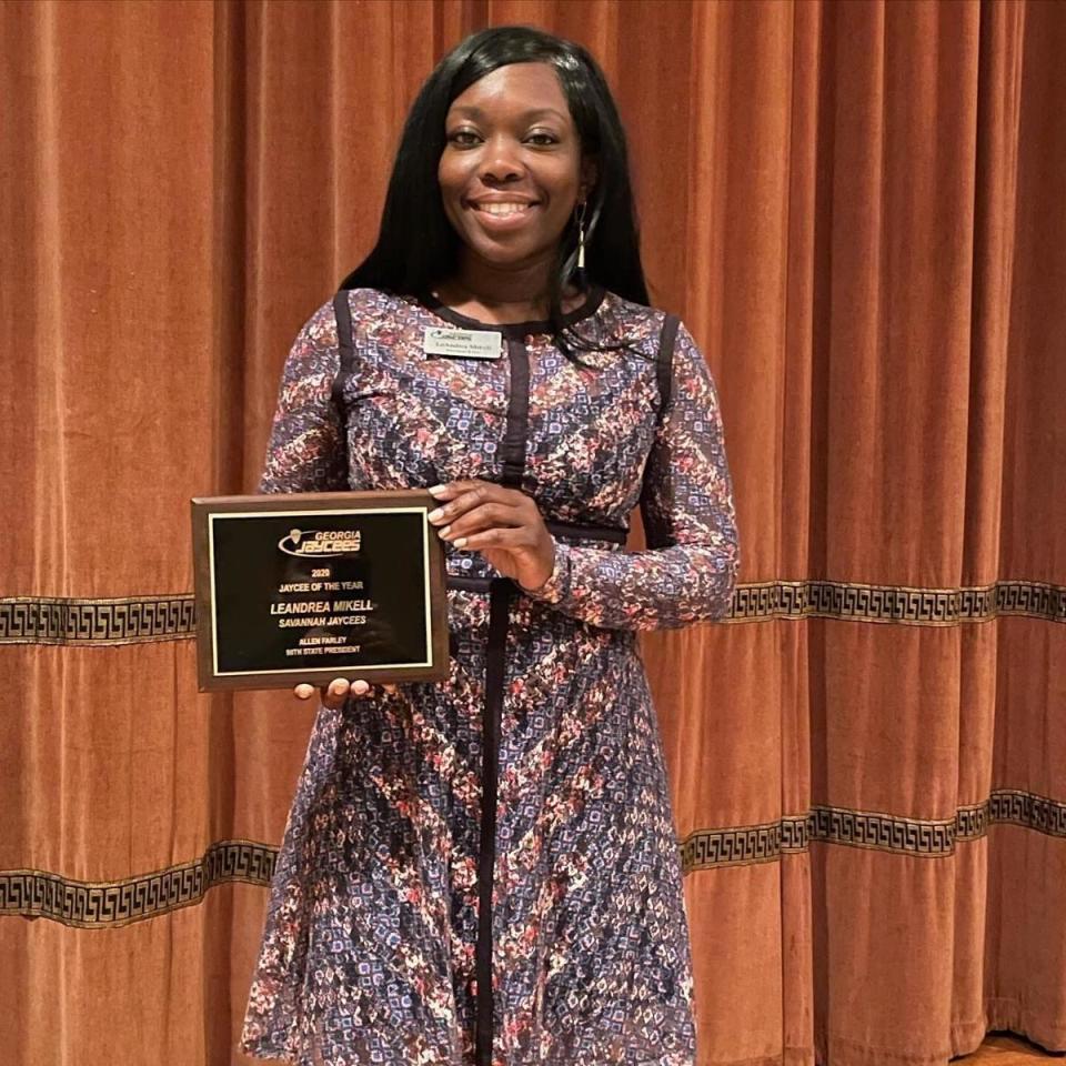 LeAndrea Mikell was named the 2020 Jaycee of the Year for the Georgia Jaycees.