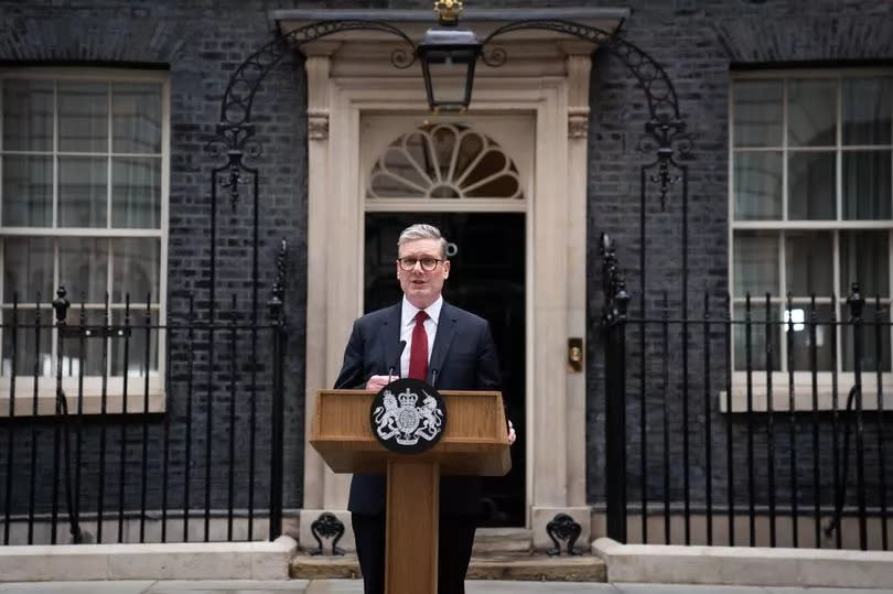 Newly elected Prime Minister Sir Keir Starmer gives a speech at his official London residence at No 10 Downing Street for the first time -Credit:PA