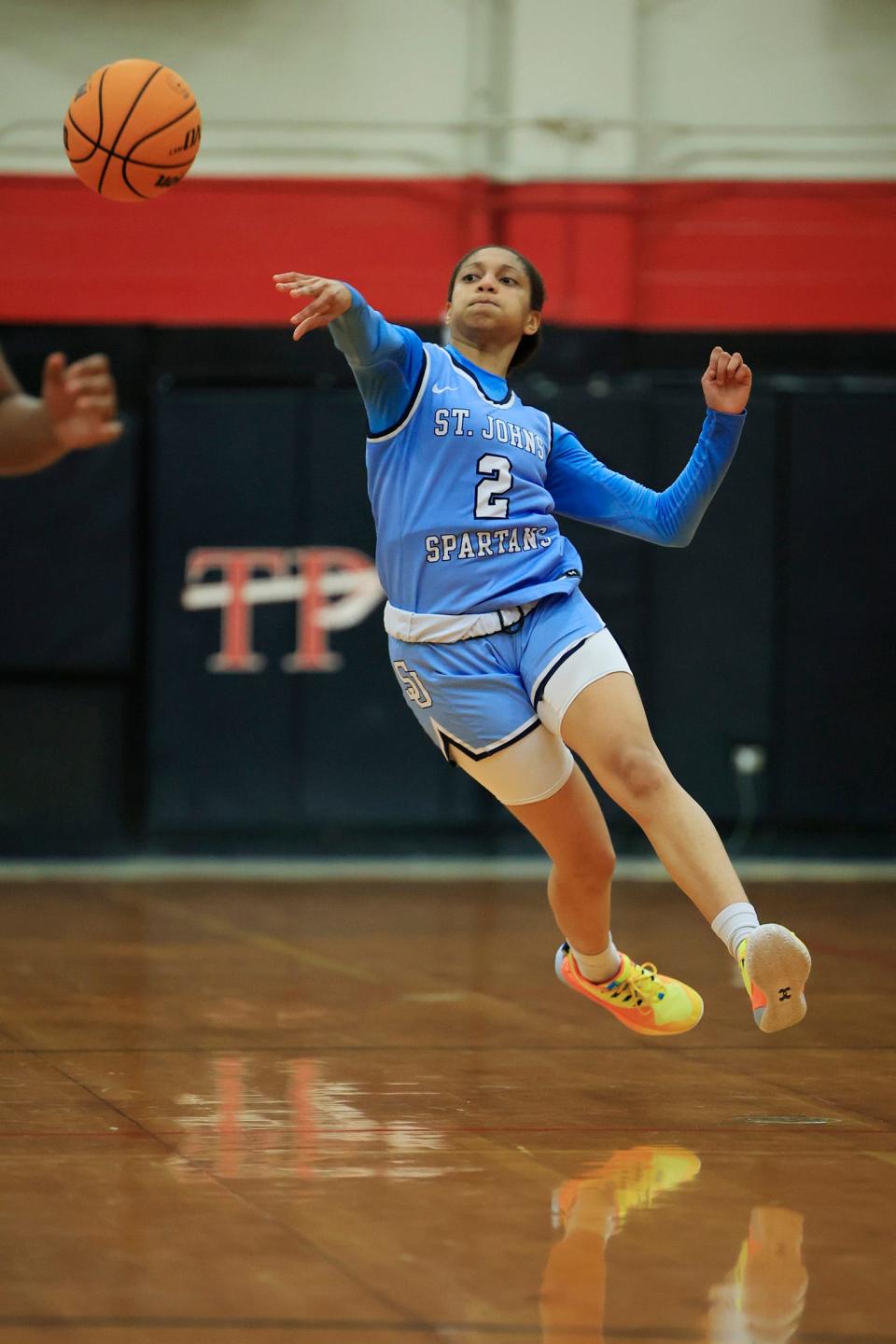 St. Johns Country Day's Taliah Scott broke multiple tournament records while leading the Spartans to the championship at the Chick-fil-A Basketball Classic in Bradenton.