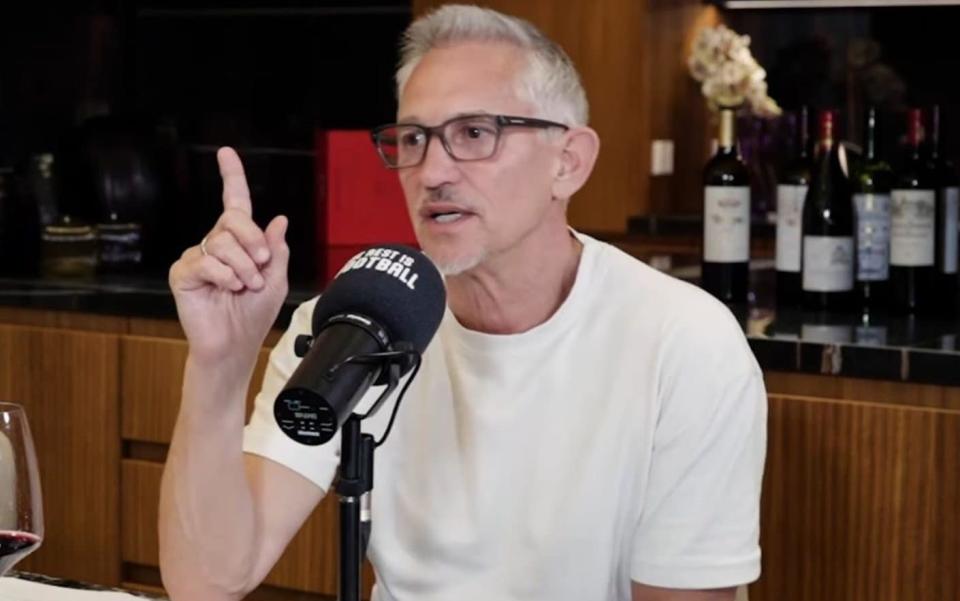 Lineker on his The Rest is Football podcast