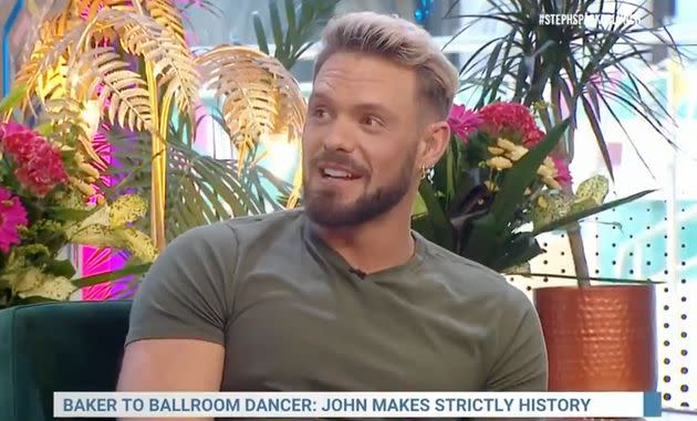 John Whaite speaking to Steph McGovern ahead of his Strictly debut (Photo: Channel 4)