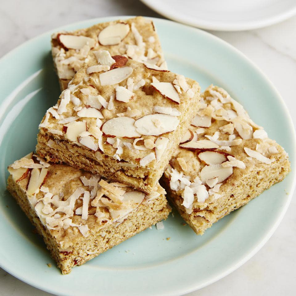 Coconut-Almond Whole-Grain Blondies