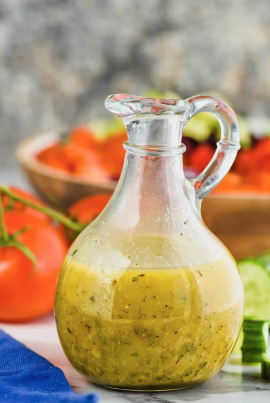 <p>Simple Joy</p><p>This Greek salad dressing is made with easy-to-find ingredients and comes together quickly! It is delicious, simple, and so good on many different salad recipes!</p><p><strong>Get the recipe: <a href="https://www.simplejoy.com/greek-salad-dressing-recipe/" rel="nofollow noopener" target="_blank" data-ylk="slk:Greek Salad Dressing;elm:context_link;itc:0;sec:content-canvas" class="link ">Greek Salad Dressing</a></strong></p><p><strong>Related: <a href="https://www.yahoo.com/lifestyle/40-winter-salads-worth-effort-200000550.html" data-ylk="slk:40 Best Winter Salads (Easy Ideas & Recipes);elm:context_link;itc:0;sec:content-canvas;outcm:mb_qualified_link;_E:mb_qualified_link;ct:story;" class="link  yahoo-link">40 Best Winter Salads (Easy Ideas & Recipes)</a></strong></p>