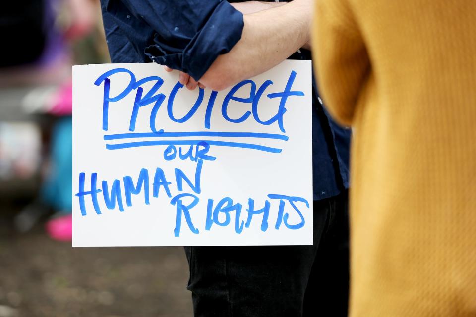 The UNH Planned Parenthood Generation Action and the school's Sexual Violence Action Committee organize a rally at Thompson Hall on Friday, May 6, 2022 to rally support for reproductive rights.