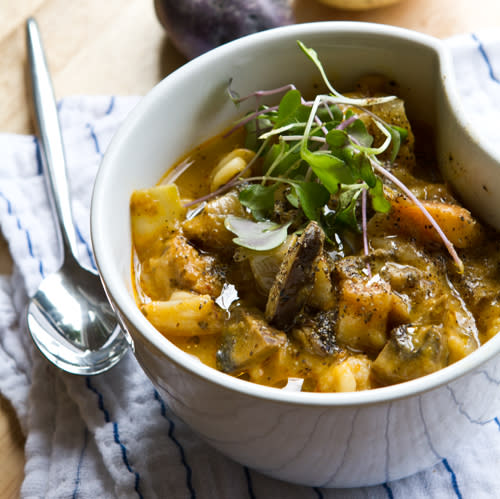 Leek Mushroom Potato Stew