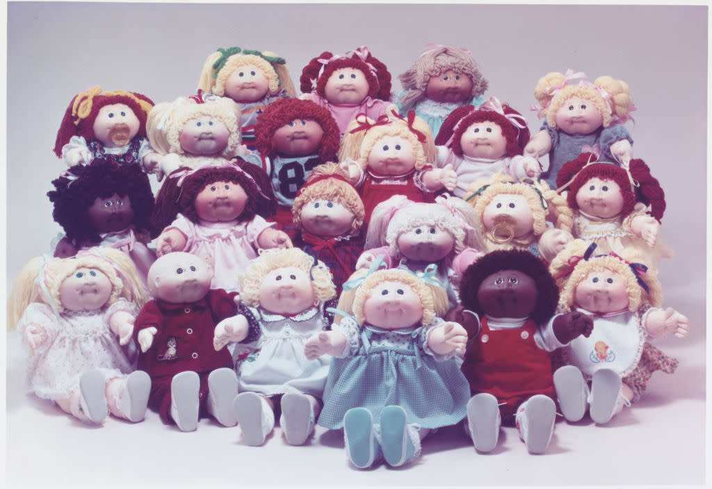 This November 1983 photo captures the Cabbage Patch Kids dolls that shoppers waited for hours in line for. (Bettmann/Corbis/Getty Images)
