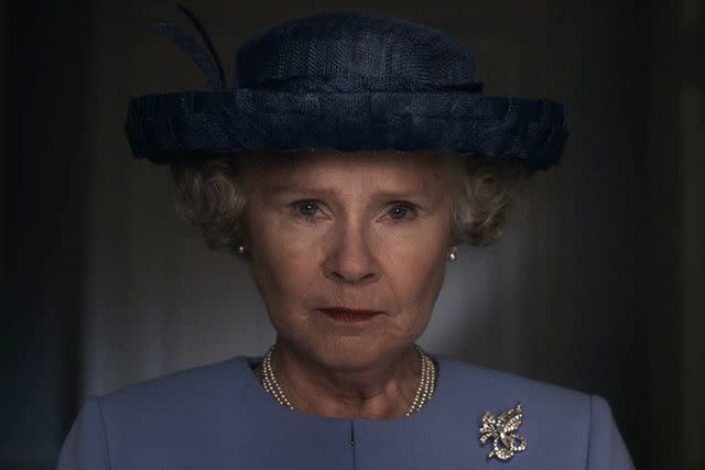 <p>Netflix</p> Imelda Staunton as Queen Elizabeth in season 6 of The Crown