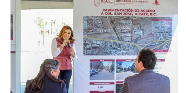 Gobernadora Marina del Pilar anuncia renovación de infraestructura vial en Tecate