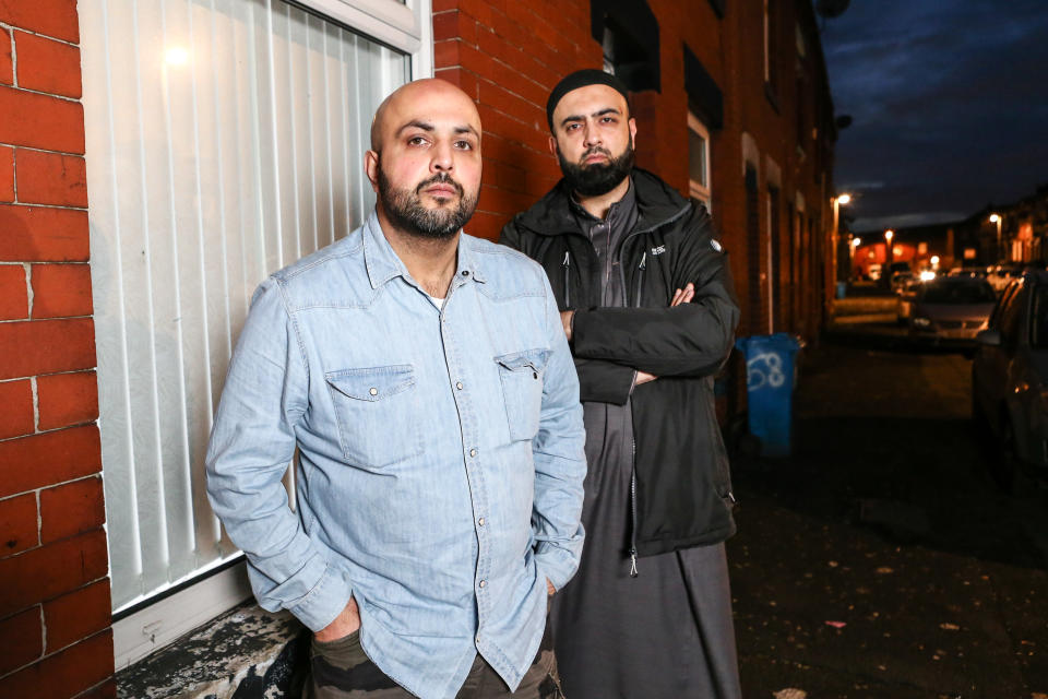 Brothers Shazad Hussain (left) and Sharaz Hussain (right), were both arrested in Oldham, Greater Manchester, on 9 February by mistake. (Reach)